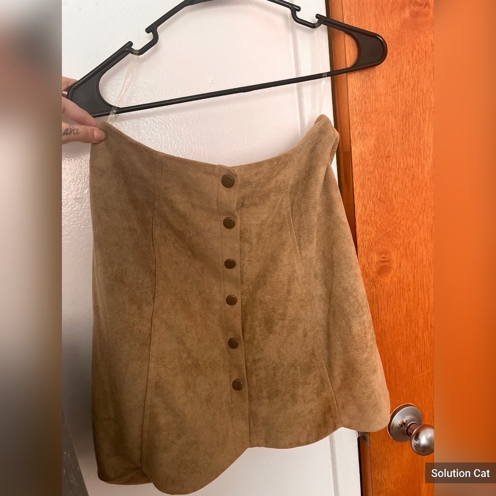 Suede skirt